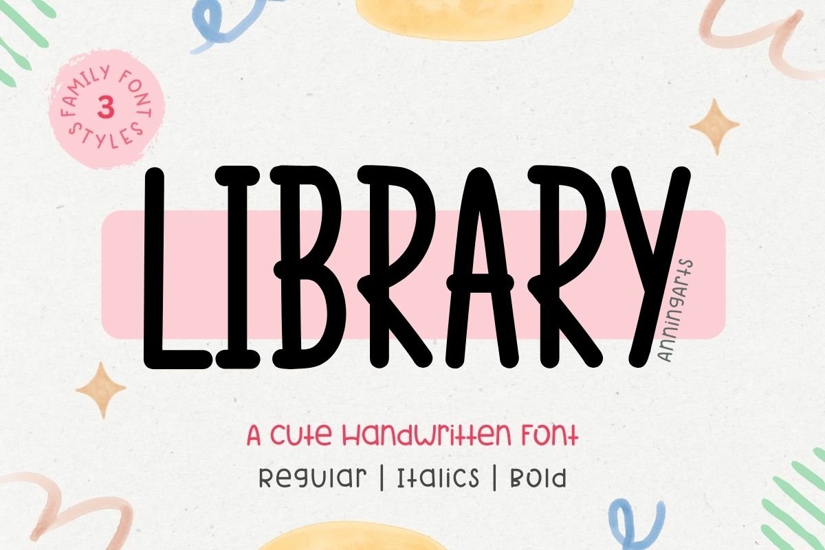 Library - Handwritten Font