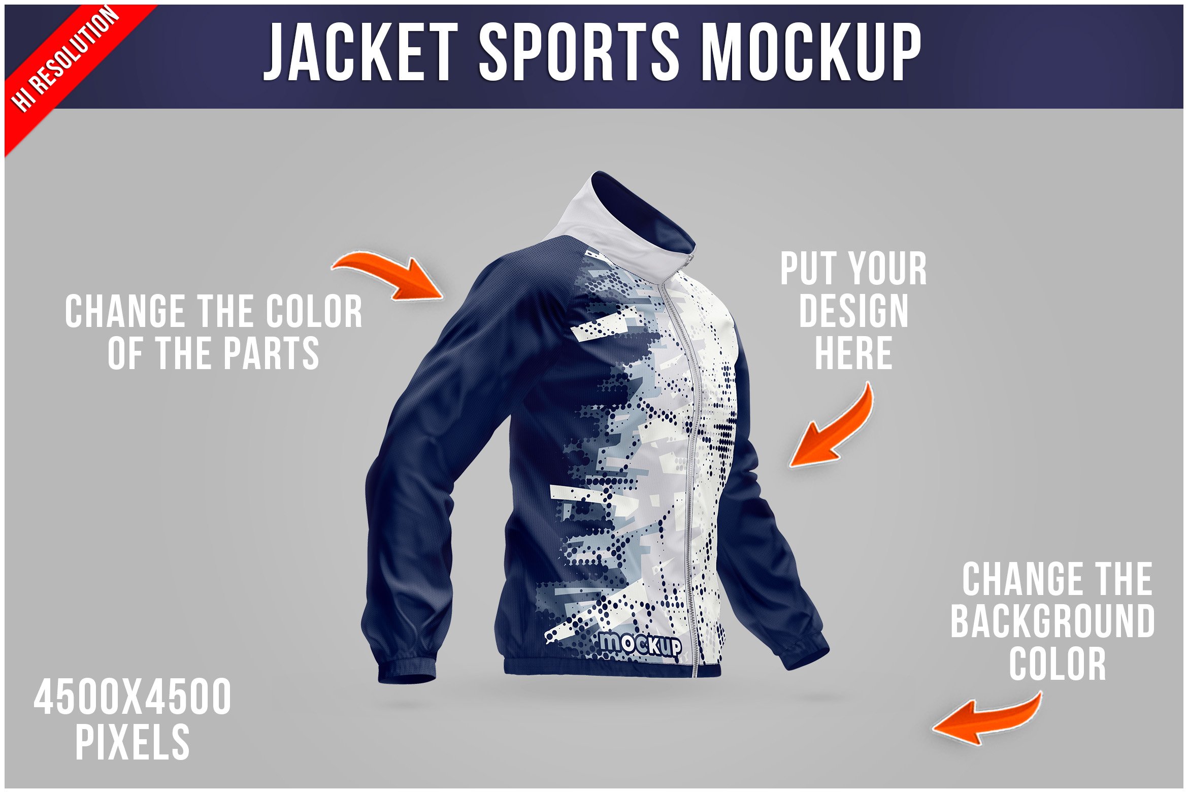 Jacket Sports Windbreaker Mockup (2963564)