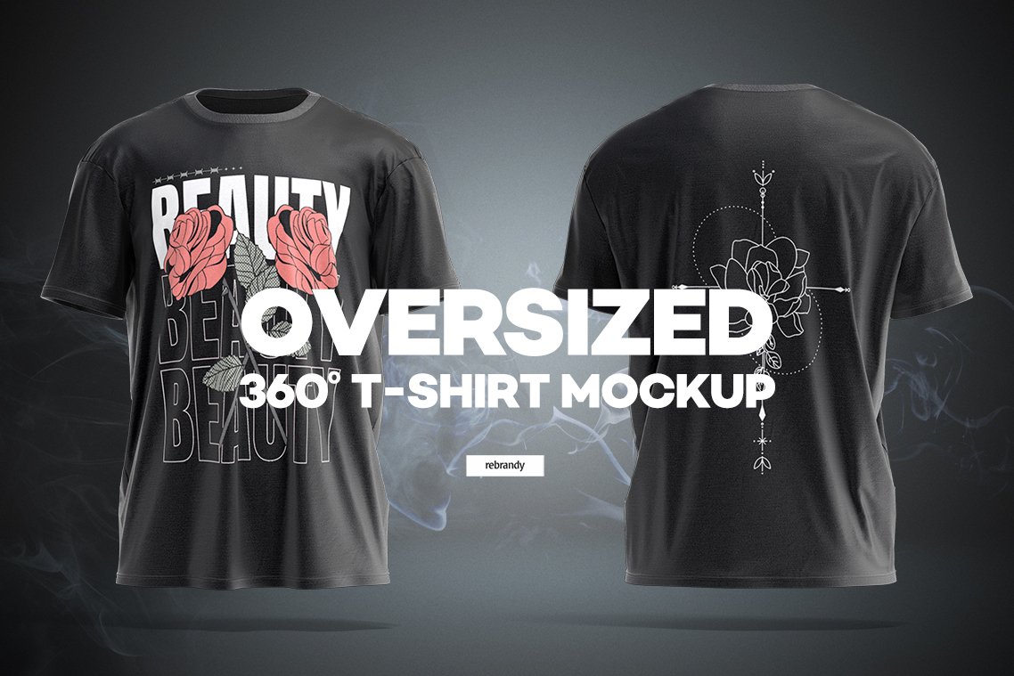 T-shirt Oversized 360 Mockup