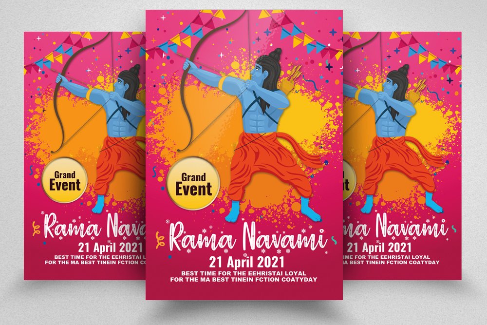Ramnavami Rama Navami 2021 Date Rama Navami Hindu Event Poster
