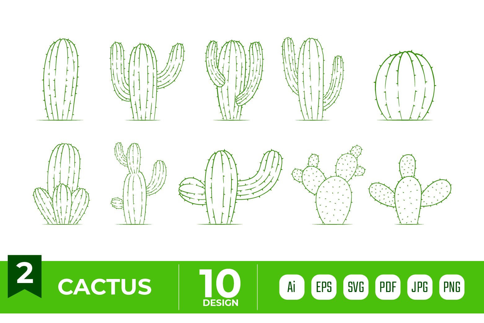 Cactus Vector Bundle Set (2546431)