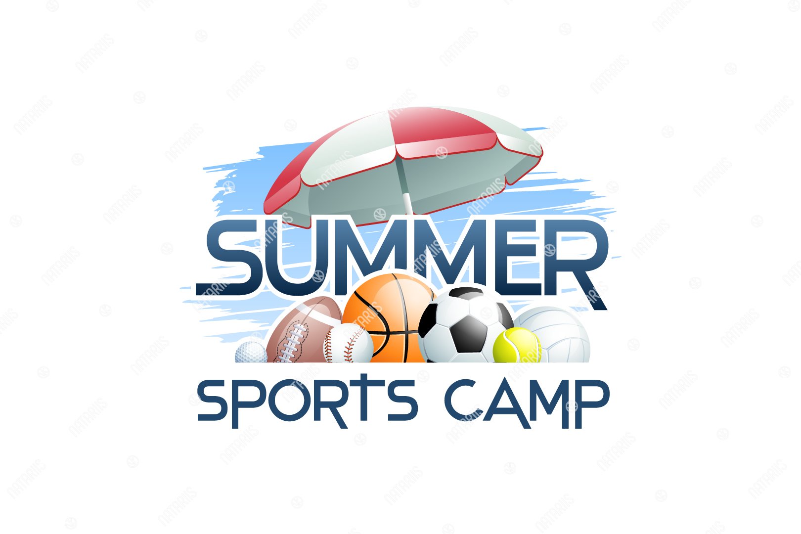 Sports Summer Camp concept with different Sports Balls. (504584