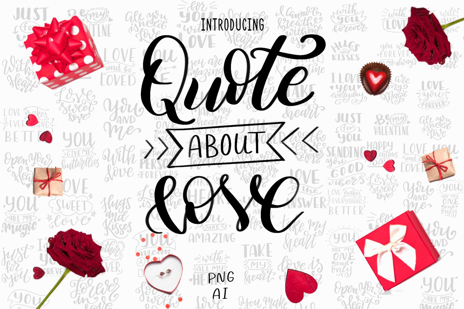 Download Quotes About Love Lettering Pack 77165 Illustrations Design Bundles