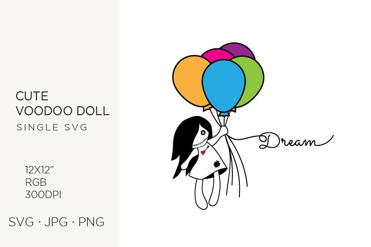 cute voodoo dolls, halloween balloon fly, gothic (2172548)