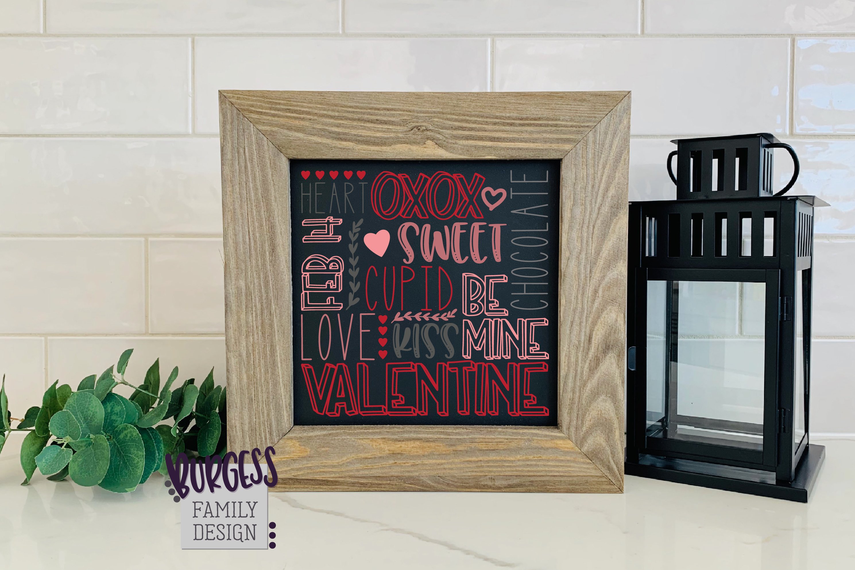 Valentines Day square Subway Art | Cuttable &amp; Printable (402620) | SVGs ...