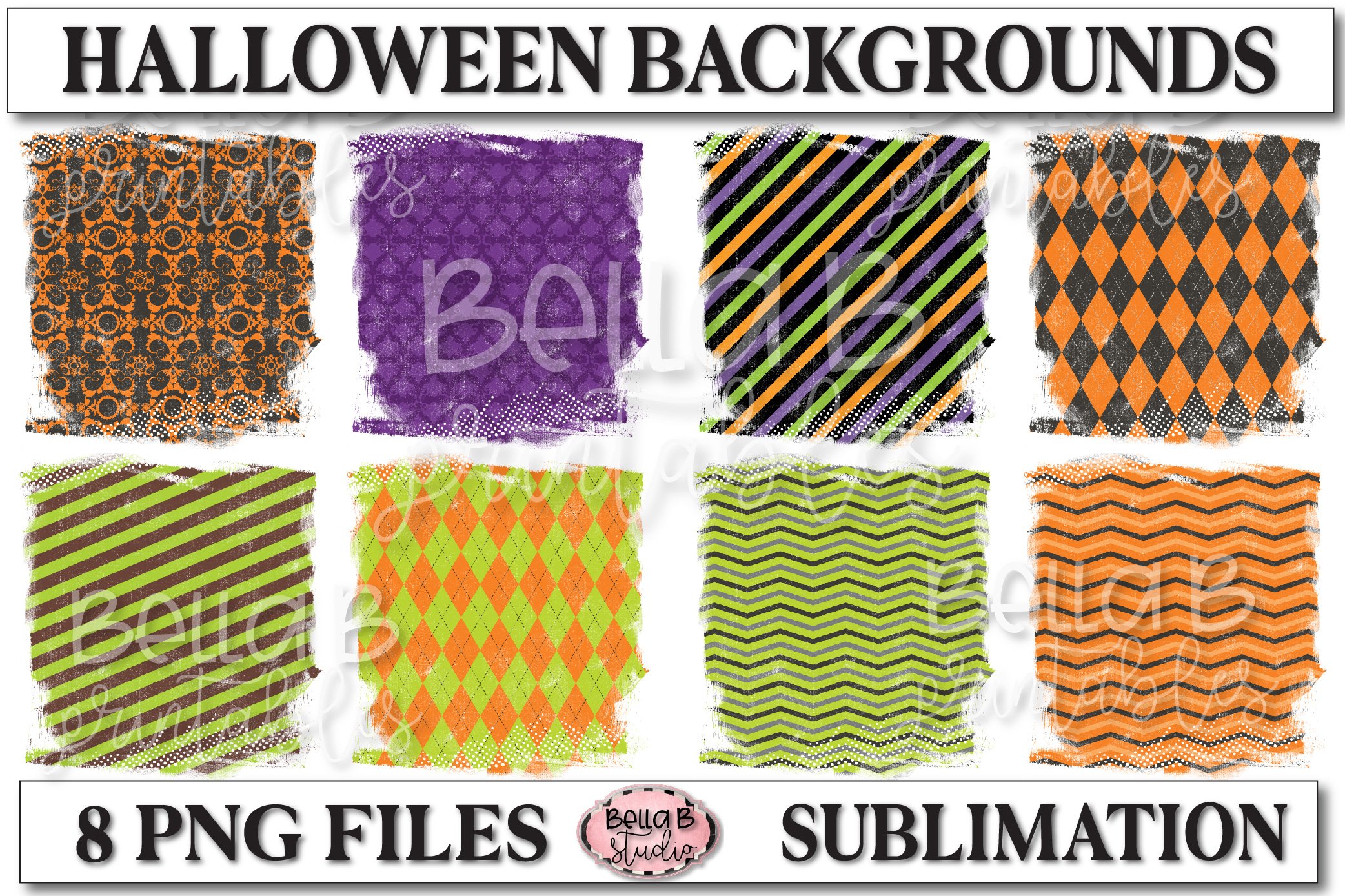 Halloween Sublimation Background Bundle (858341) | Sublimation | Design