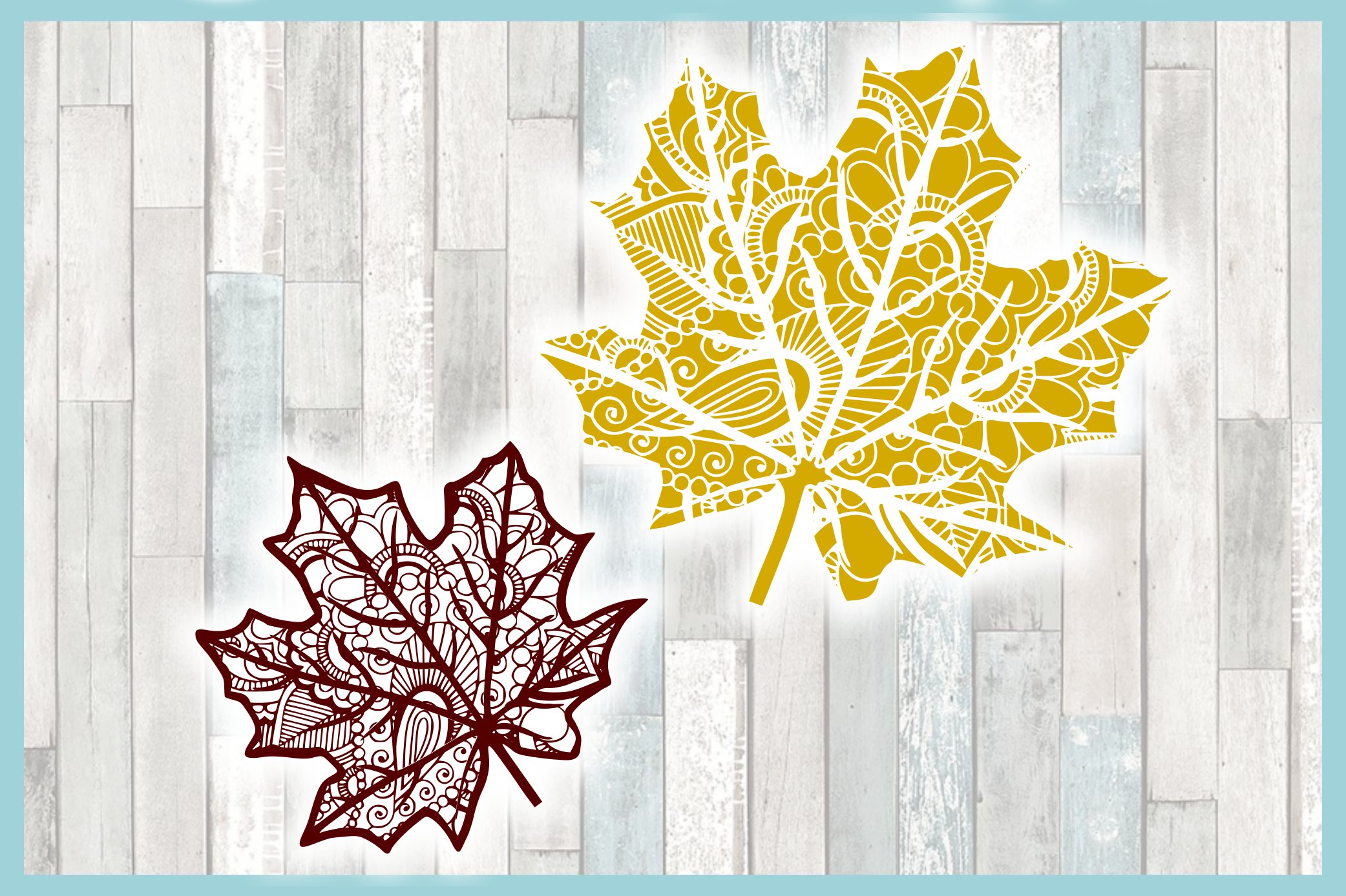 Fall Leaf Mandala Zentangle SVG (365126) | Cut Files | Design Bundles