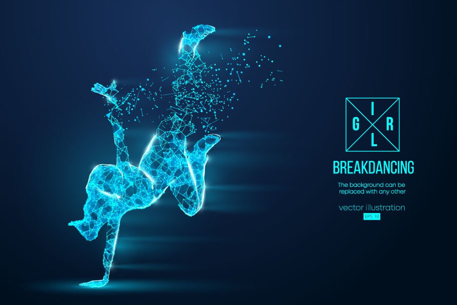 Download Silhouettes Of A Breake Dancer Ai Eps Png 921172 Illustrations Design Bundles