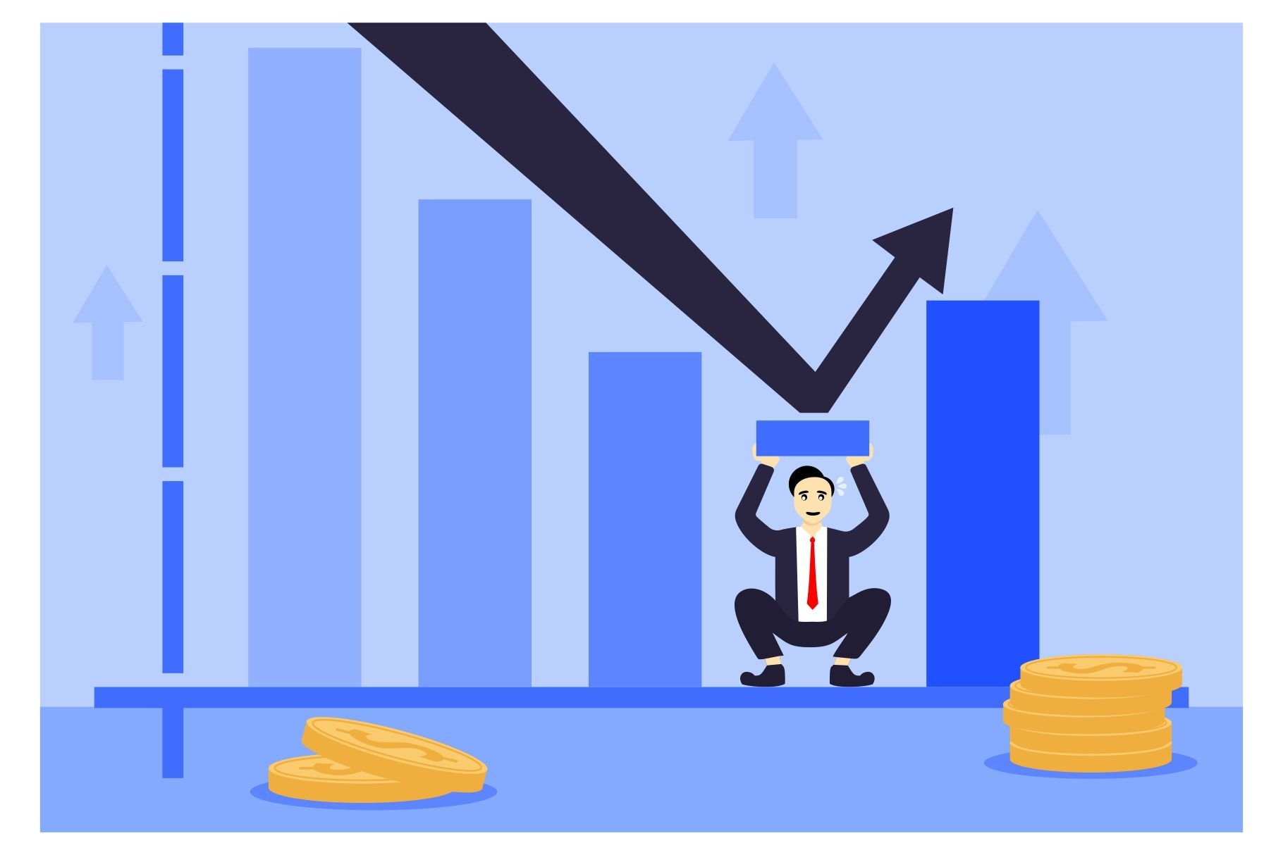 Download Grow Up Business Flat Illustration 690088 Illustrations Design Bundles