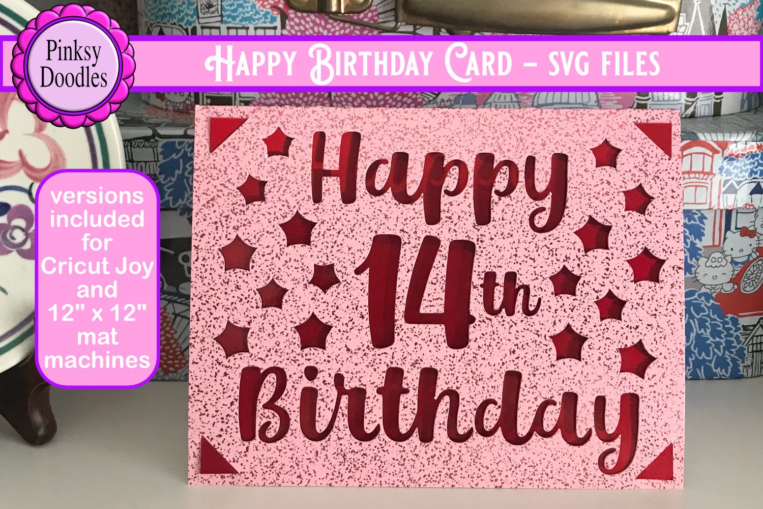 happy-14th-birthday-card-svg-cut-file for Free Printable 14th Birthday Cards Happy 14th Birthday card svg cut file for Free Printable 14th Birthday Cards