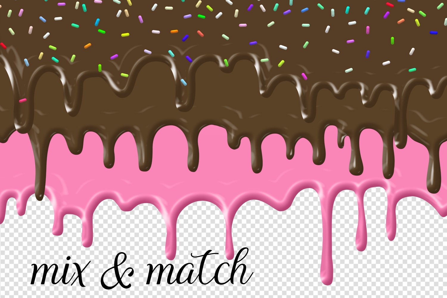 Frosting Drips Clipart (898335) Patterns Design Bundles