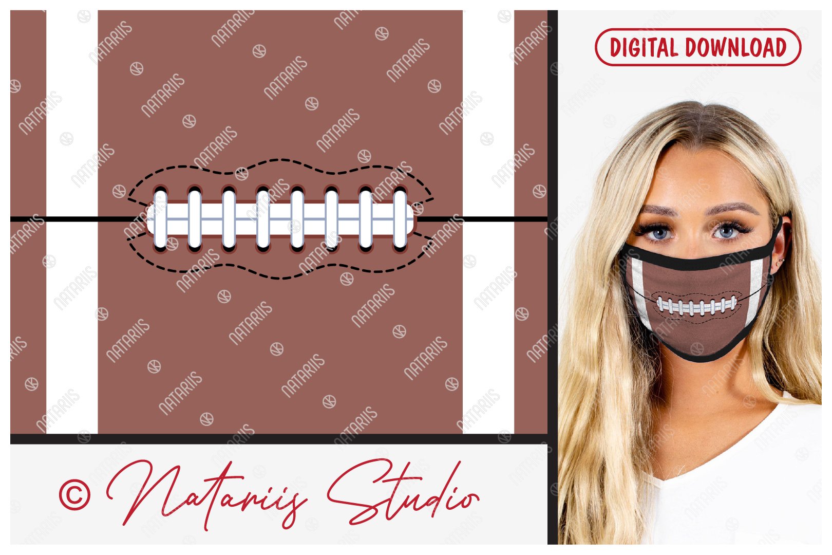 Download Svg American Football Ball Background Design For Face Mask 775192 Sublimation Design Bundles PSD Mockup Templates