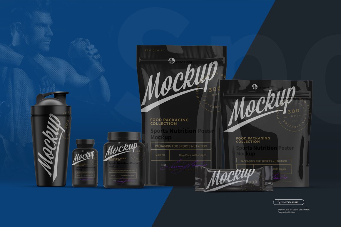 Download Sports Nutrition Poster Mock-Up (93387) | Mockups | Design ...