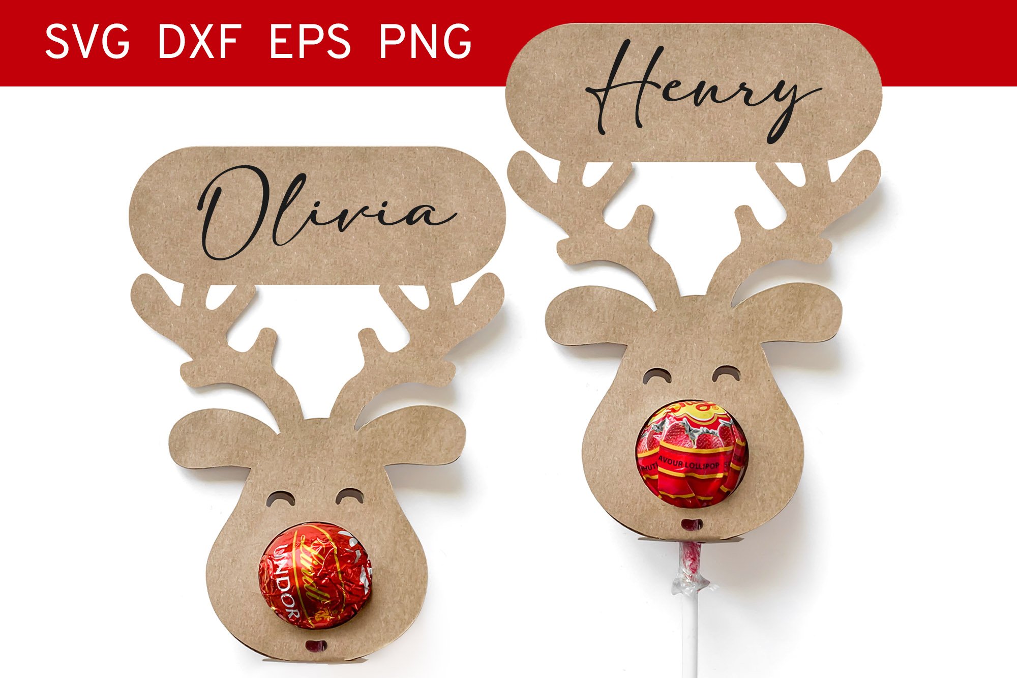 Reindeer Lollipop Holder svg, Reindeer Chocolate Holder svg