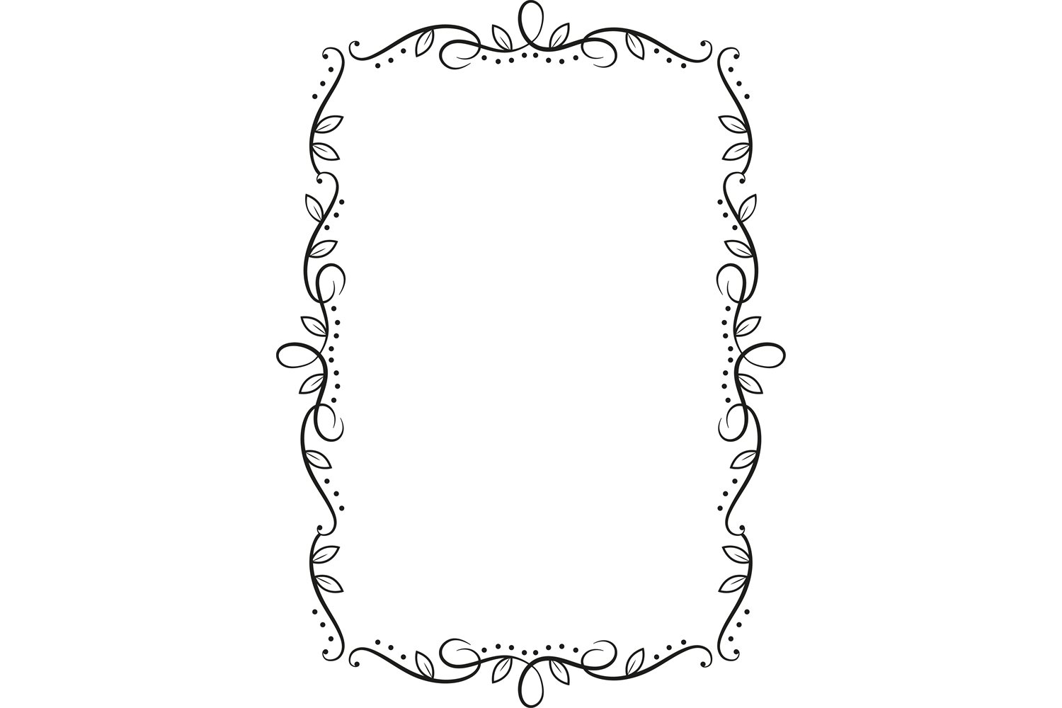 Decorative vintage rectangle frame ornate border (3079659)