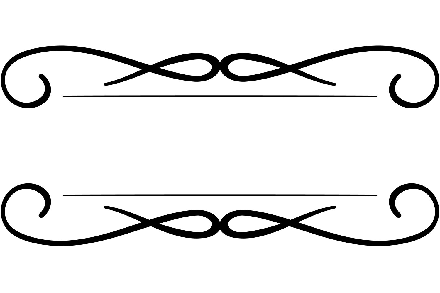 Calligraphy flourish frame. Vintage text frame SVG (3096363), image size:1500x1000