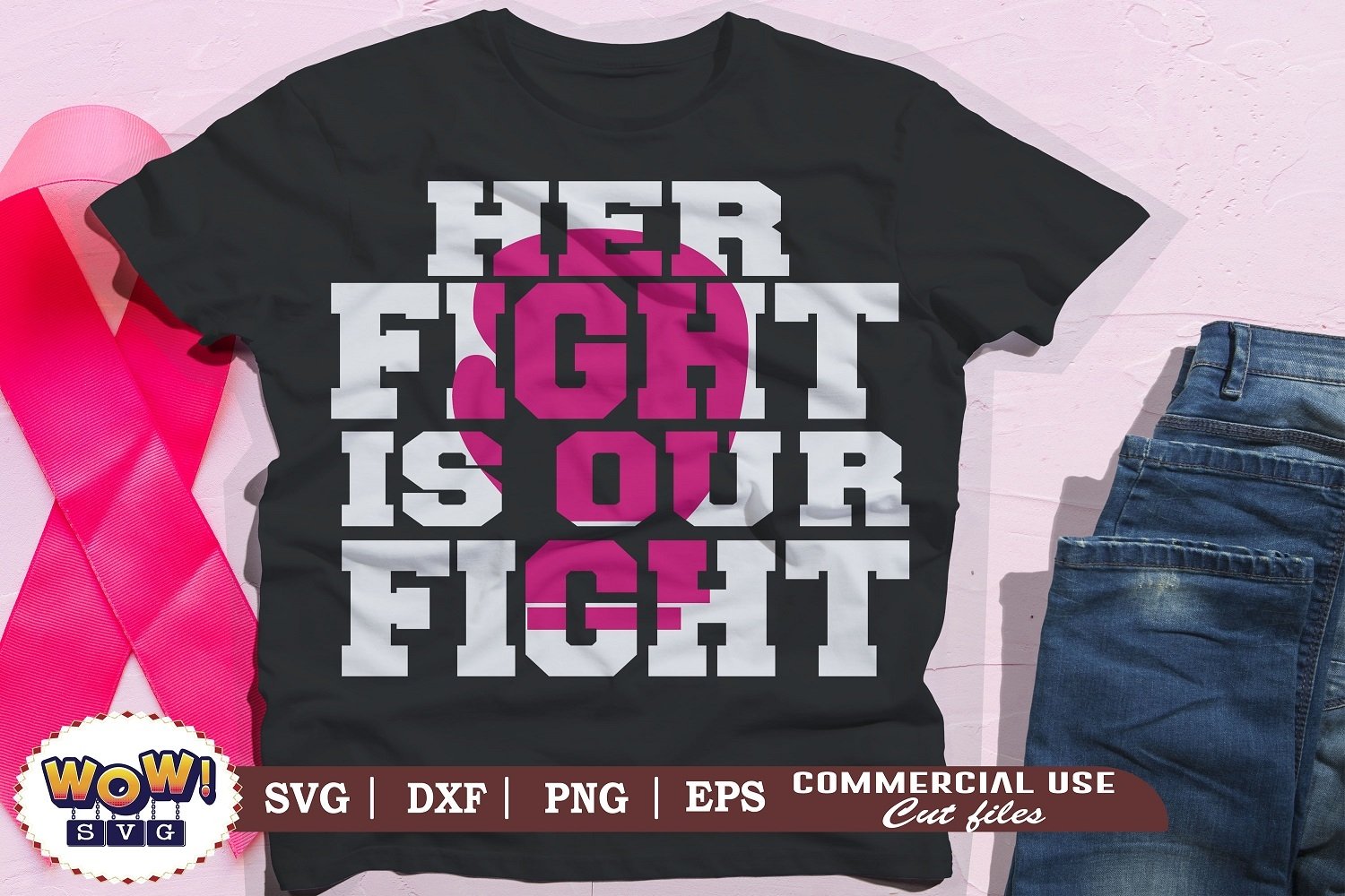 Her fight is our fight svg, Breast Cancer Awareness svg (946806) | Cut