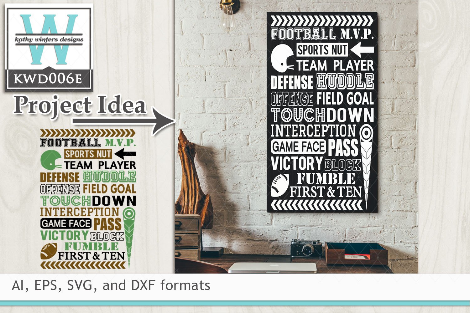 Football SVG Football Subway Art (134042) Cut Files Design Bundles