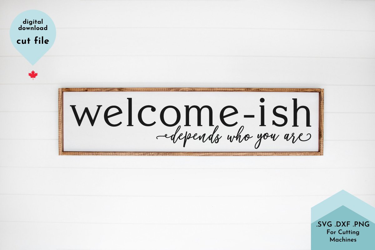 Funny Welcome Sign SVG (1052108)  Cut Files  Design Bundles