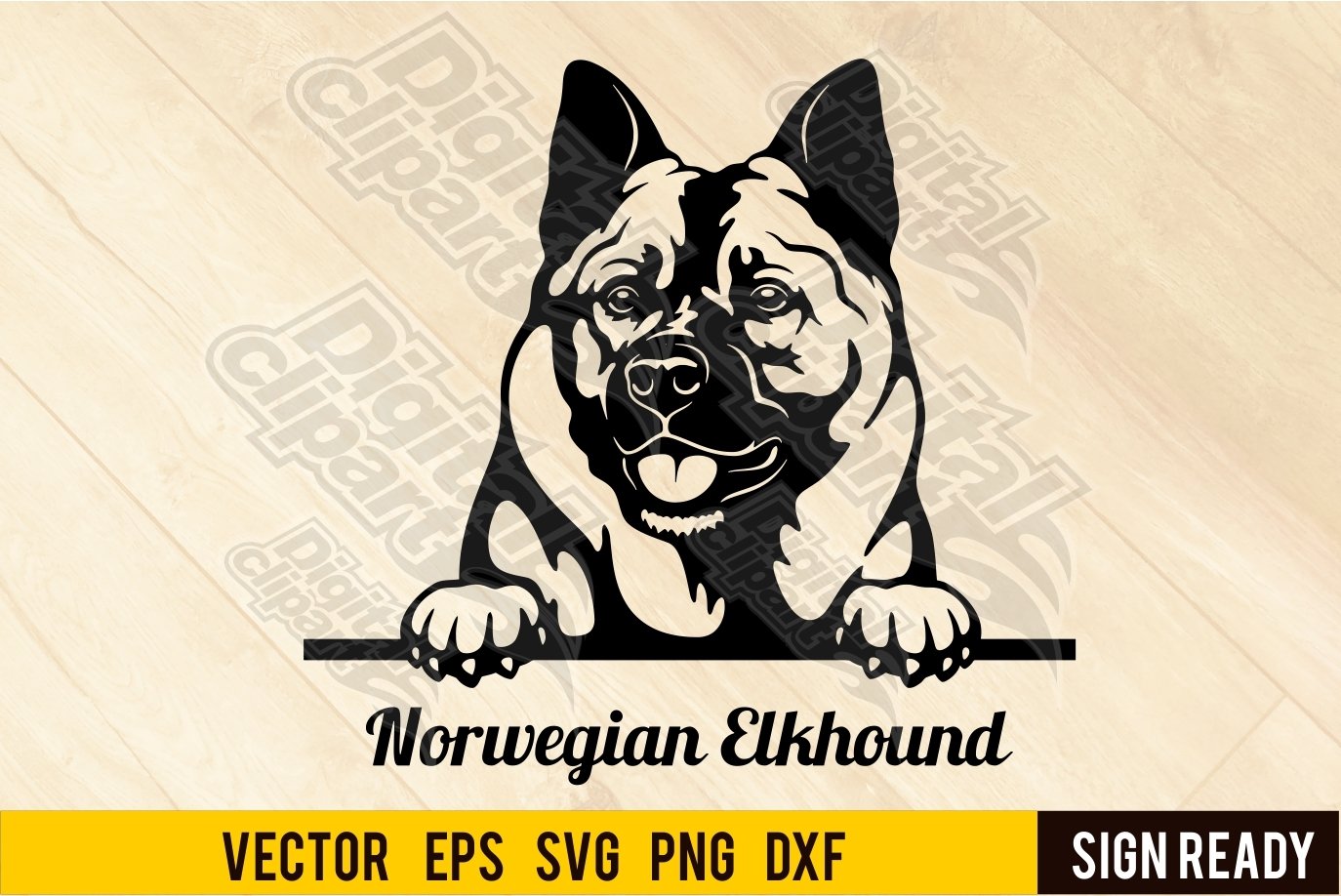 Heart Norwegian Elkhound Dog Decal Sticker Choose Pattern Size #1490