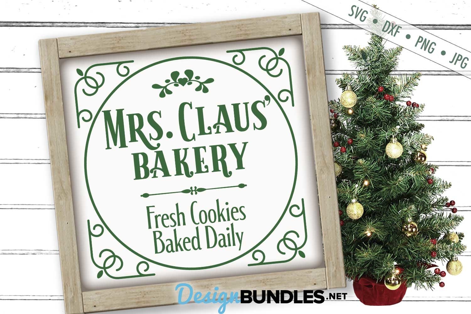 Mrs Claus Bakery SVG Christmas Cookies SVG