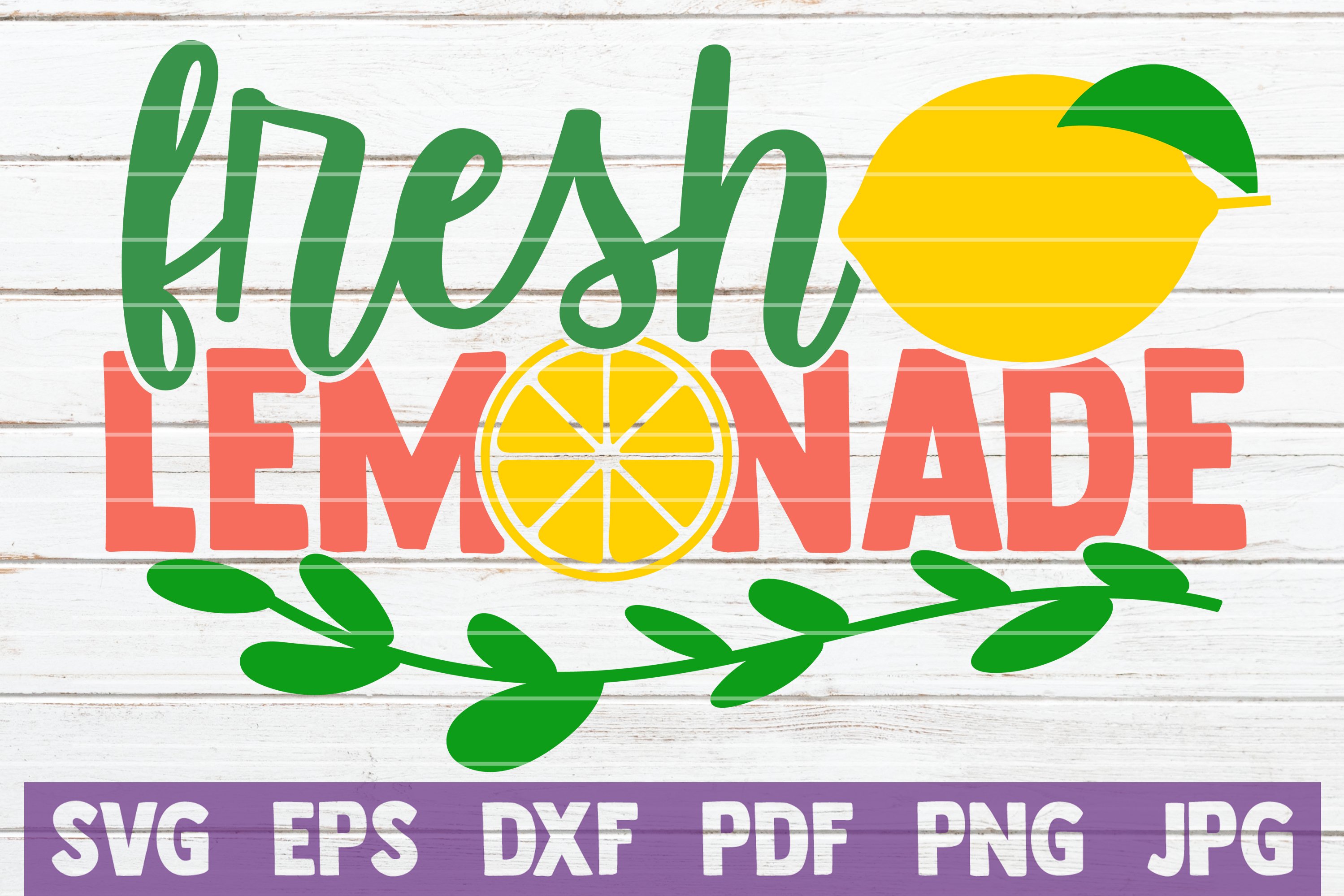 Fresh Lemonade SVG Cut File (578287) | Cut Files | Design Bundles