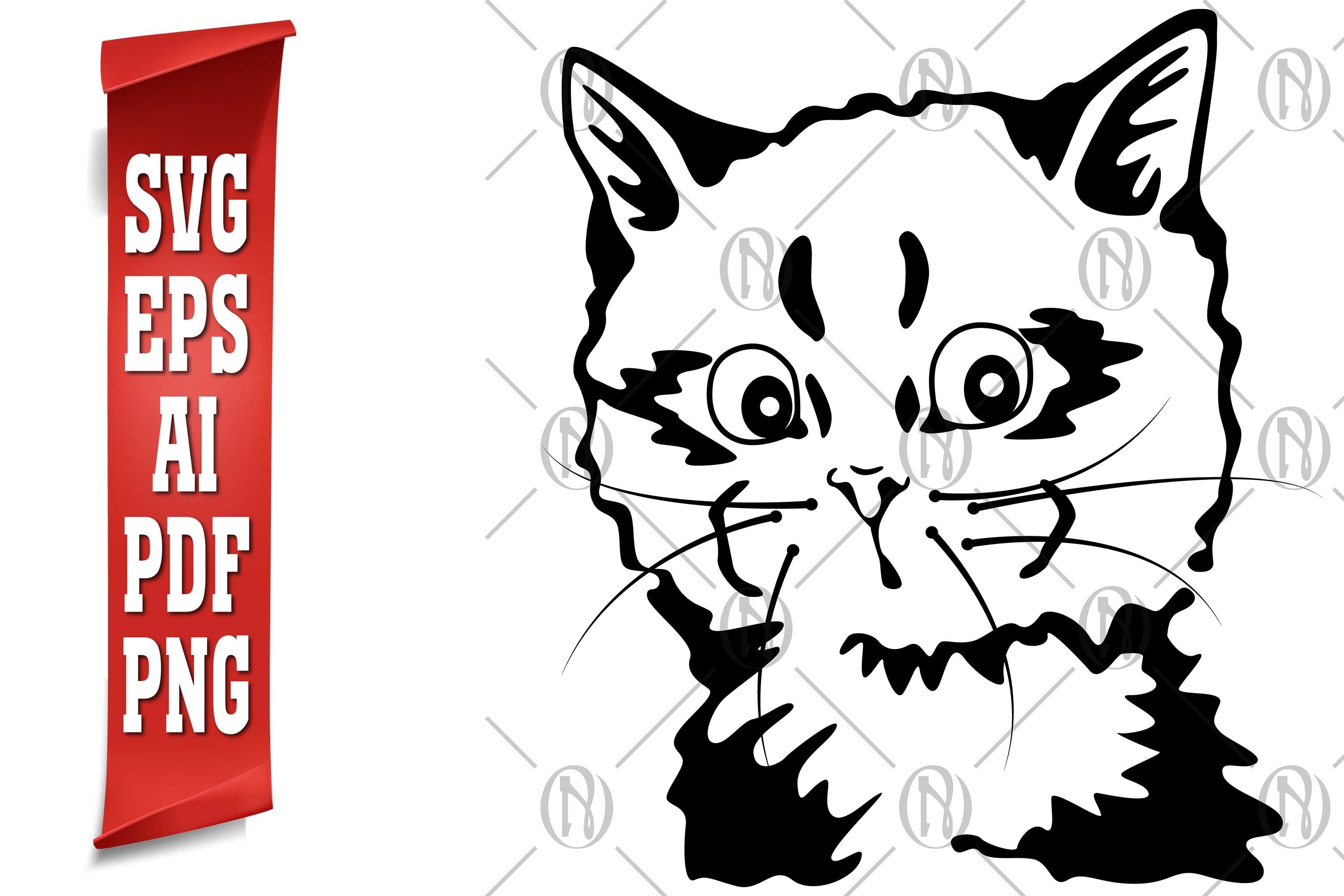 Free Cat Face Svg File / Cat Face Svg Kitty Face Svg Cat Crown Svg Cat