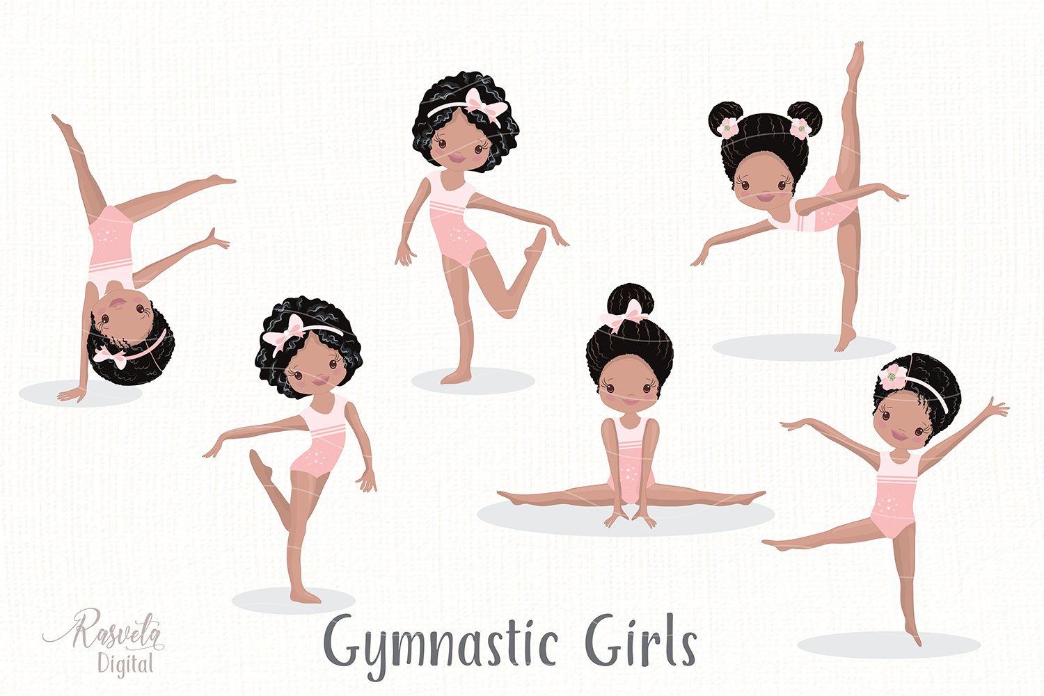 African American Gymnastics (479905) | Illustrations | Design Bundles