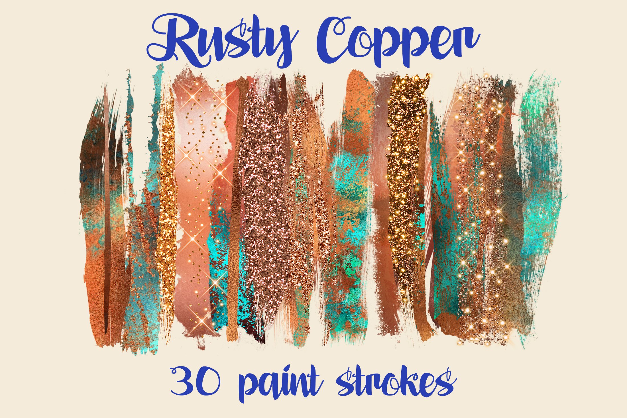 Rusty Copper Brush Strokes (877713), image size:2200x1467