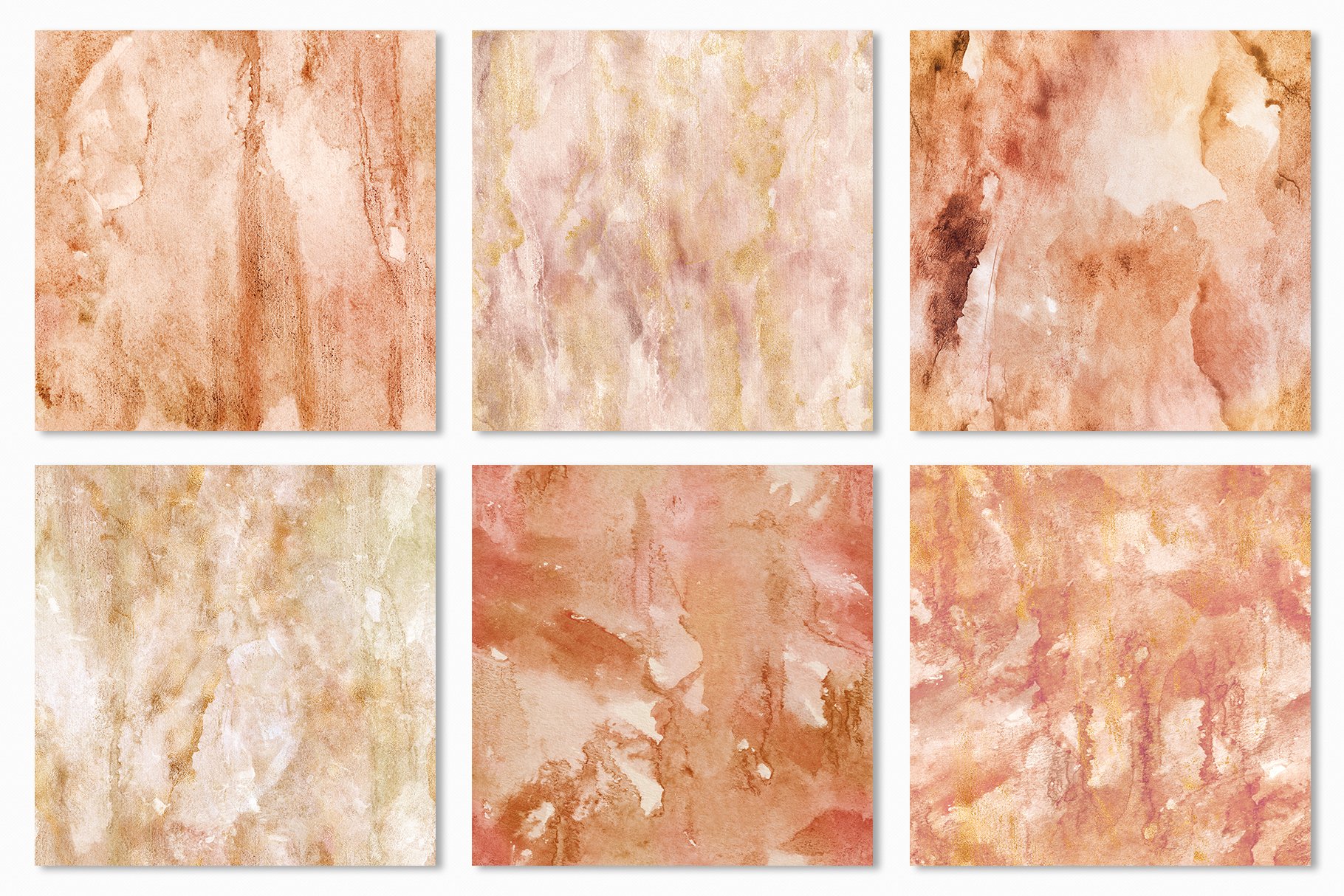 20 Seamless Watercolor Textures Burnt Orange Backgrounds (243733