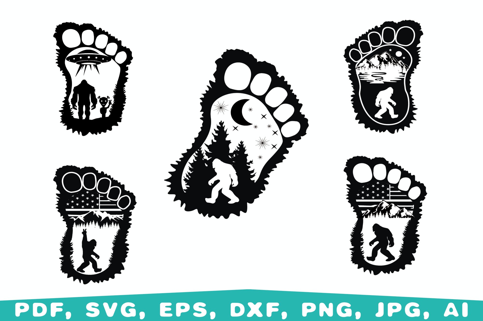 Bigfoot svg, Wild Monster Svg, Sasquatch, Big Foot (2111502)
