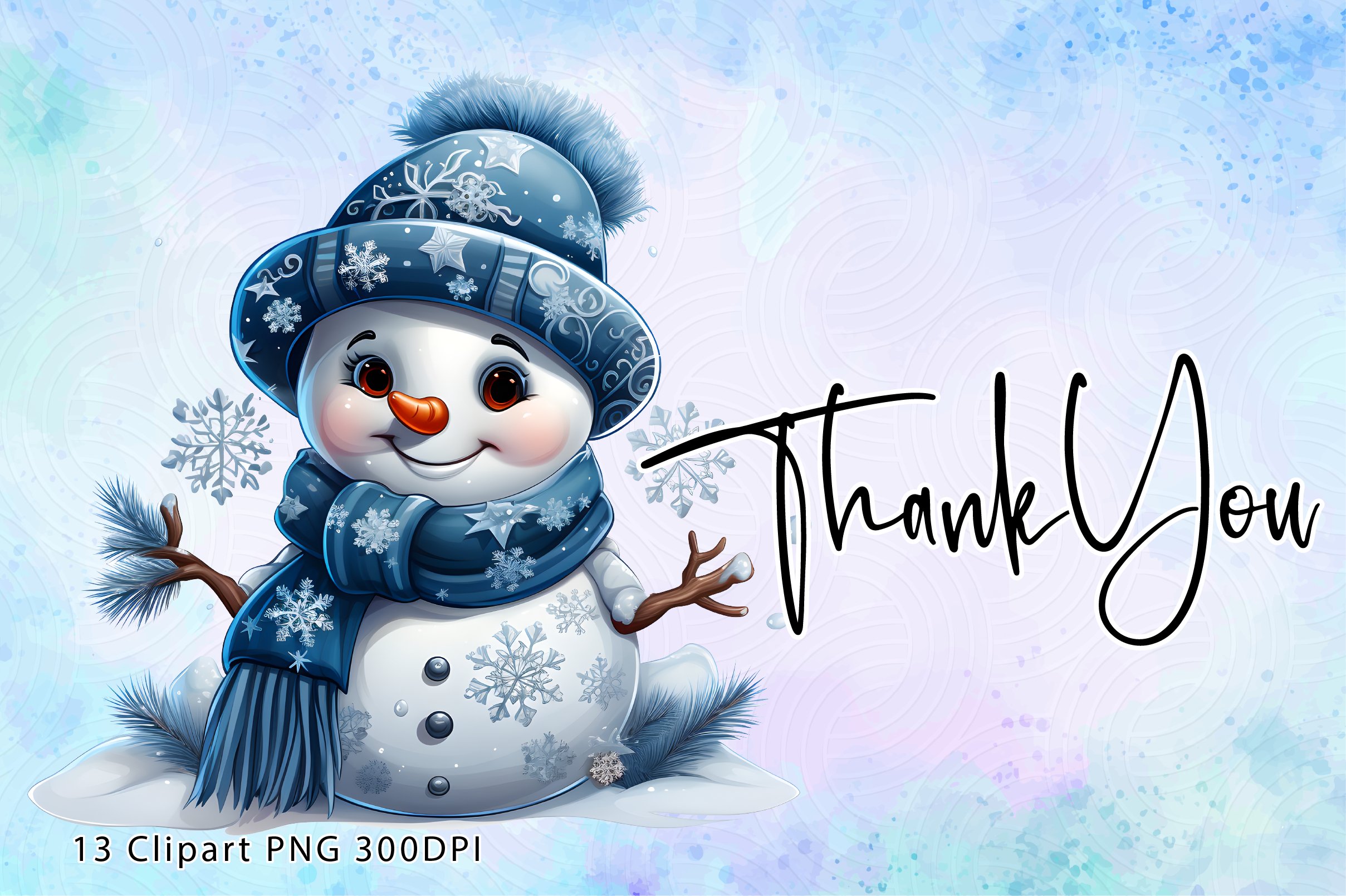 Snowman Sublimation Clipart Bundle