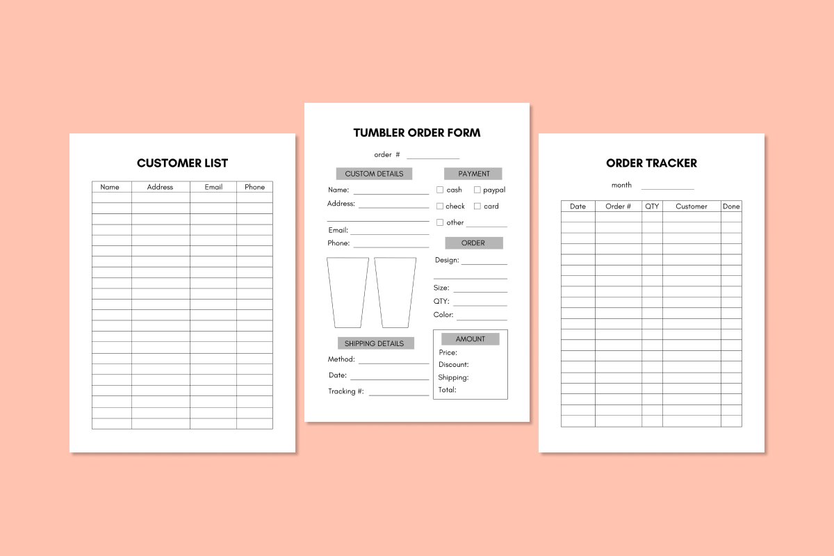 Editable Tumbler Order Form Printable | Canva Template editable-tumbler-order-form-printable-canva-template