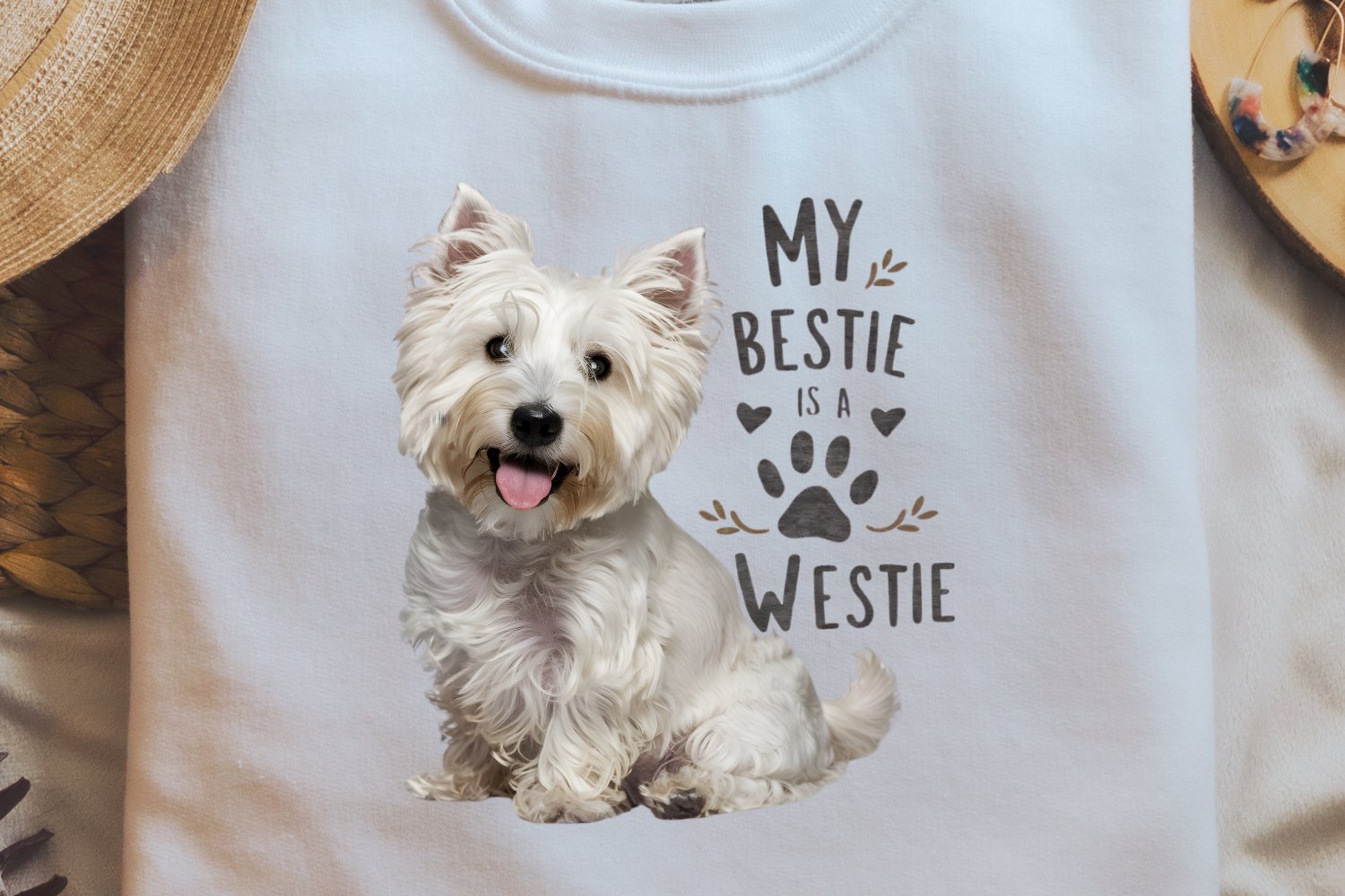Art Bestie Westie Westie Bestie, West Highland White Terrier, Cute