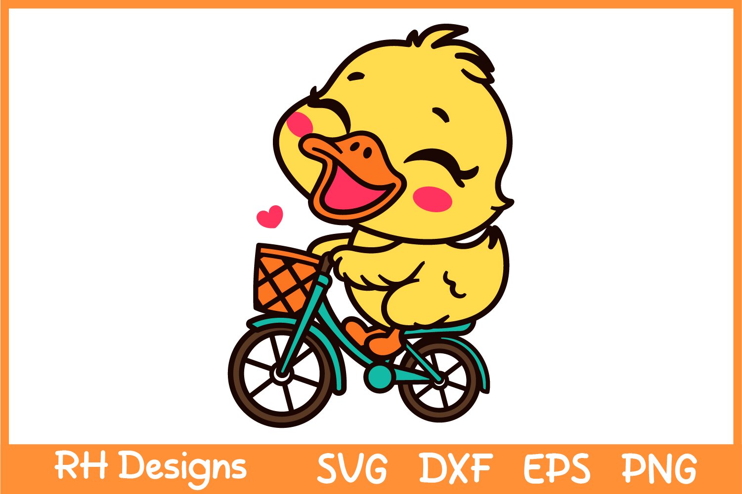 Duck On A Bike SVG Cut File duck-on-a-bike-svg-cut-file