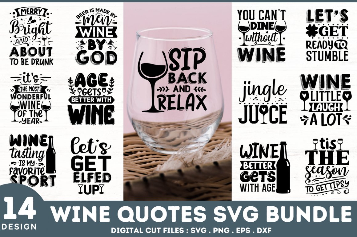 Elegant Wine SVG Bundle - Cheers to Stylish Vino Designs, image size:1160x772