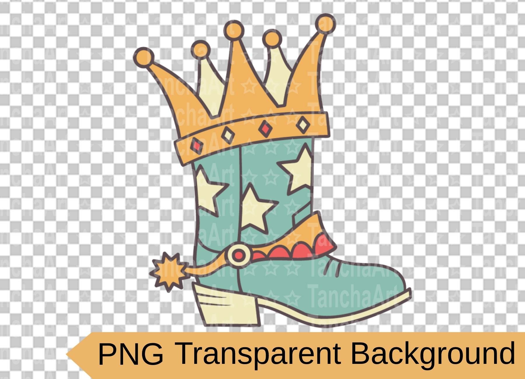 Cowboy boots svg cut file printable, Cowgirl boot king crown