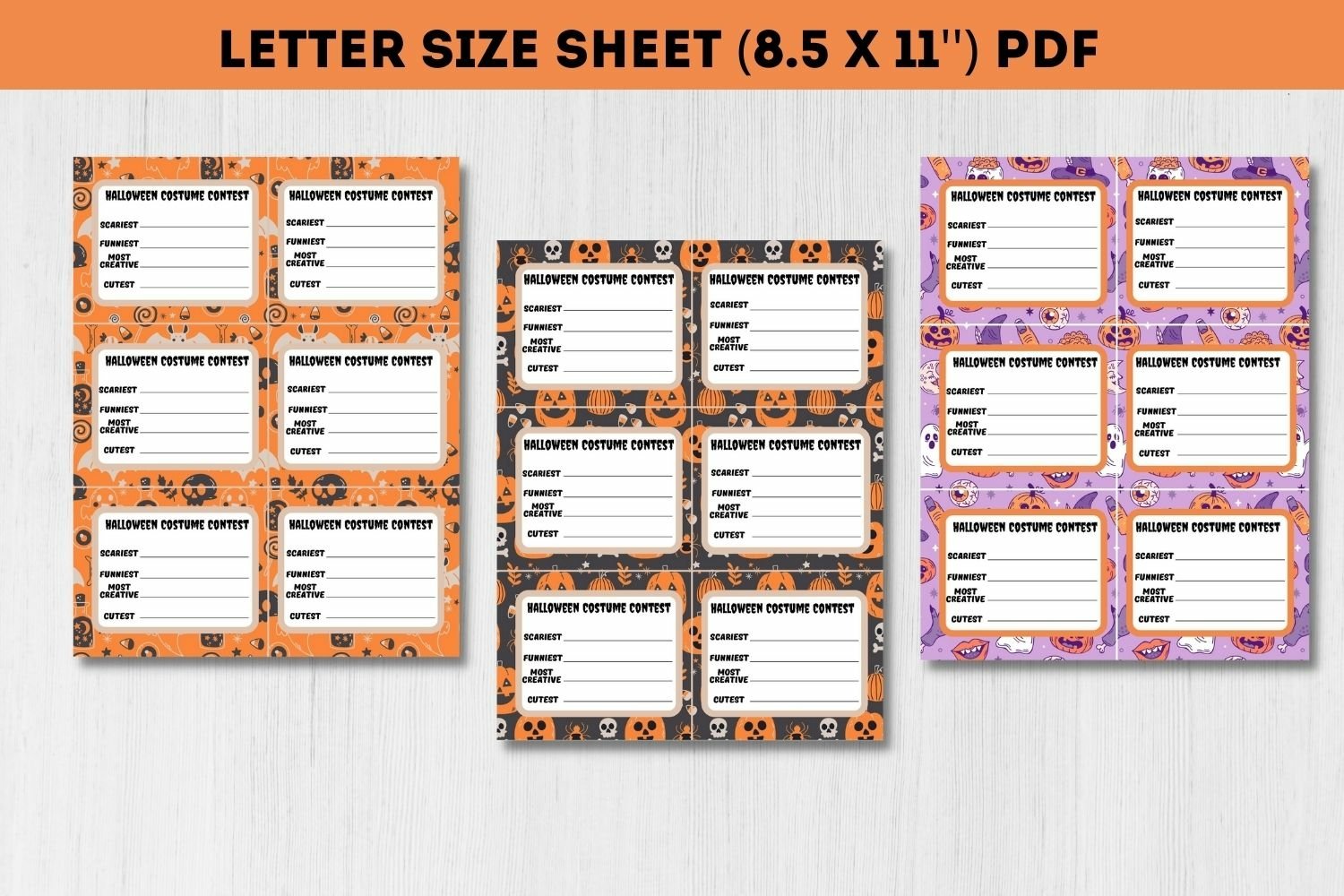 Halloween Costume Contest Ballot, Halloween Entry (2785971) for Free Printable Halloween Costume Voting Ballots