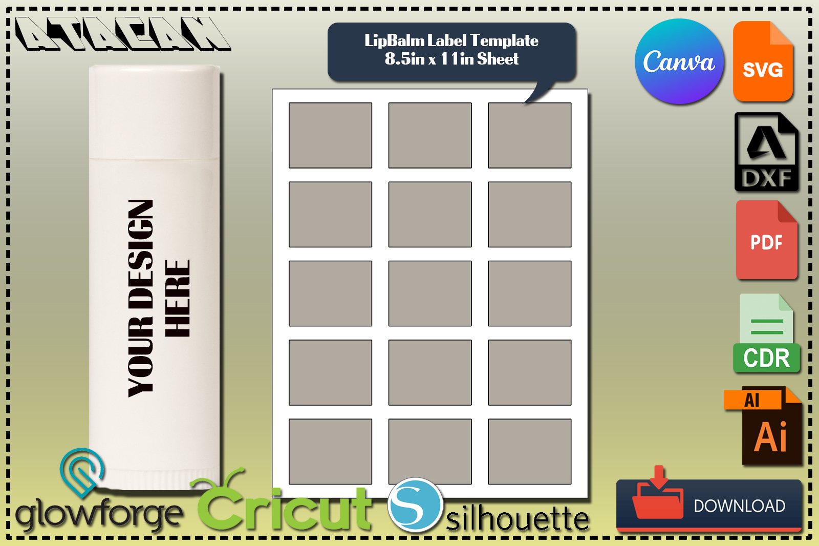 DiY Lip Balm Label Template / Editable Chapstick Tumblers for Free Printable Chapstick Label Template