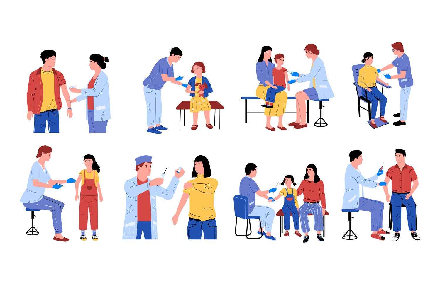 Vaccine Injection Cartoons