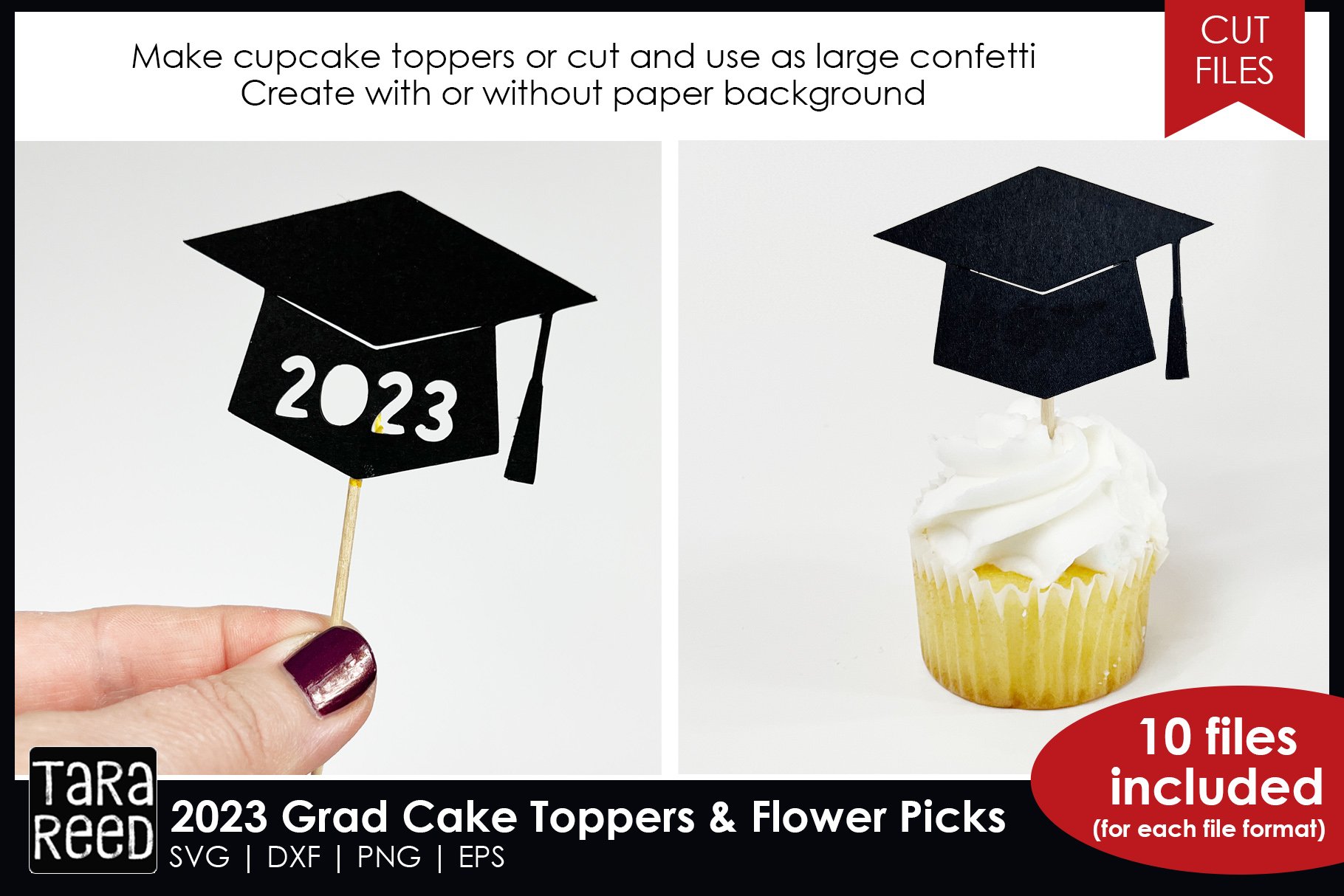 graduation-cake-toppers-and-flower-picks-2023-graduation for Free Printable Graduation Cupcake Toppers 2023 Graduation Cake Toppers and Flower Picks | 2023 Graduation for Free Printable Graduation Cupcake Toppers 2023