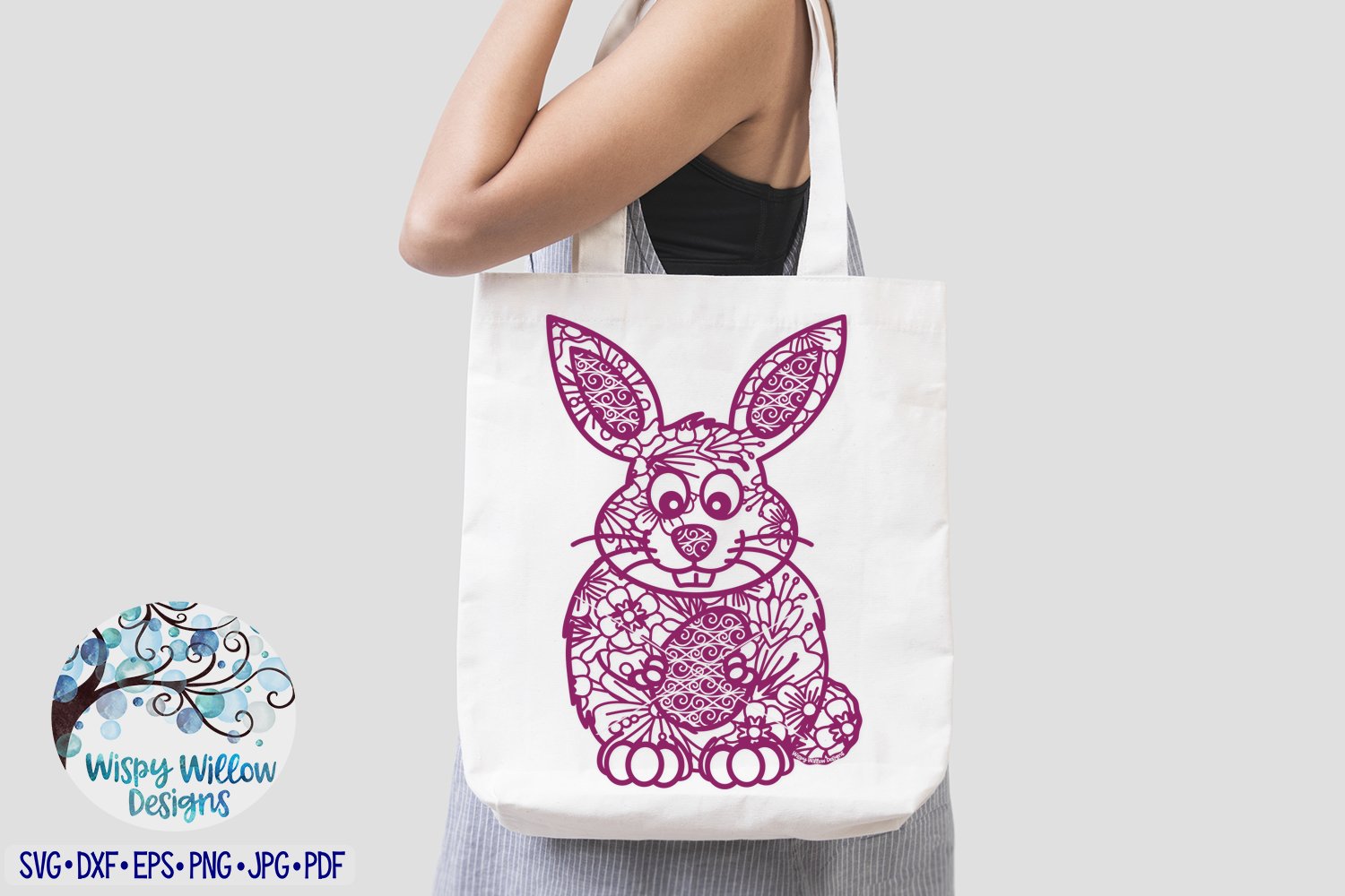 Easter Bunny Zentangle SVG | Easter Rabbit Mandala SVG (436082) | SVGs