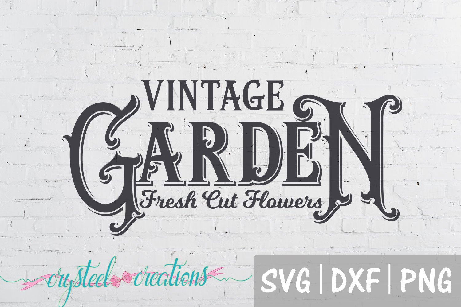 Vintage Garden SVG, DXF, PNG (114182) Cut Files Design Bundles