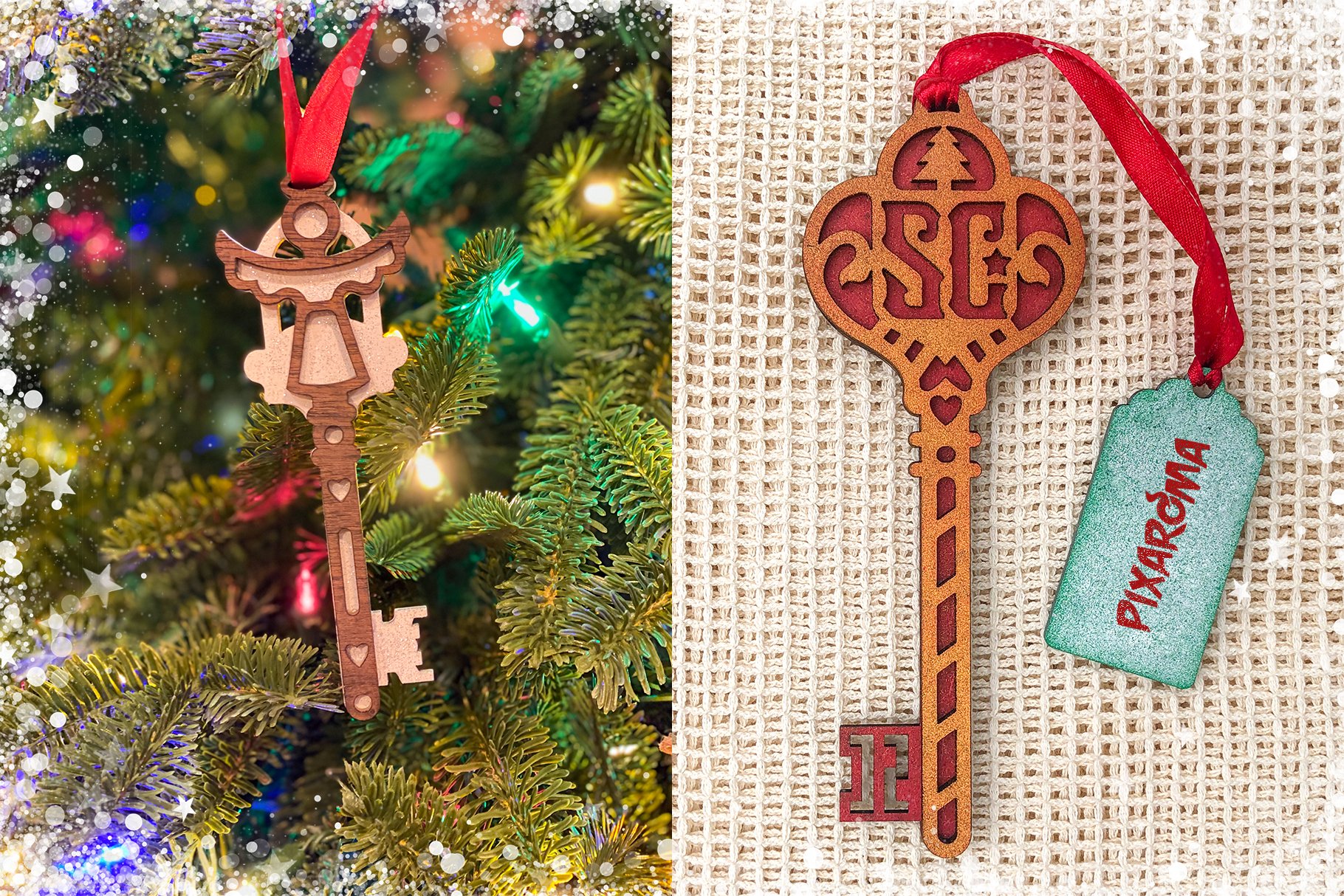 Christmas Magic Keys 3D Layered Laser Cut Files Bundle