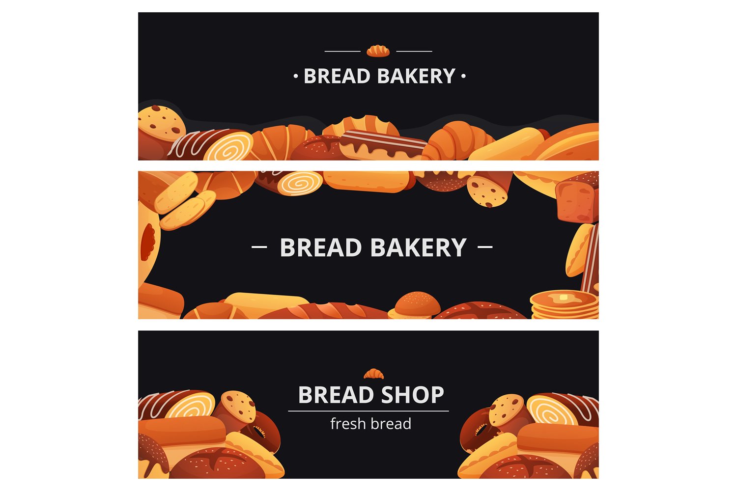 Bread bakery banner. Chalk blackboard for baker menu or shop (2205881 ...