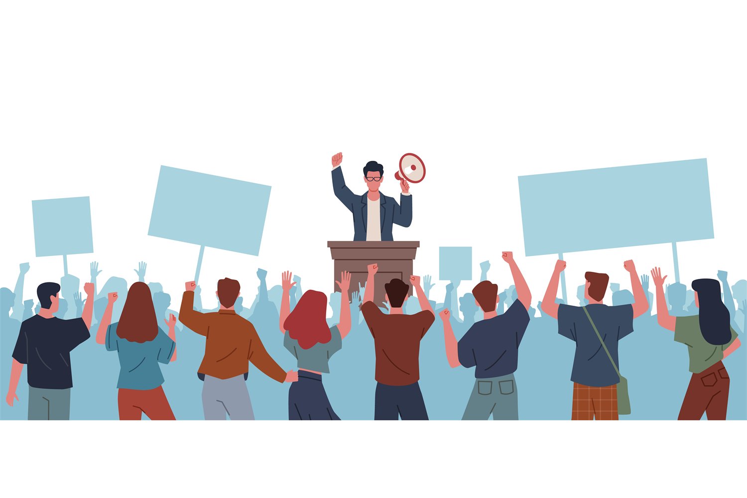 People Rally Clipart