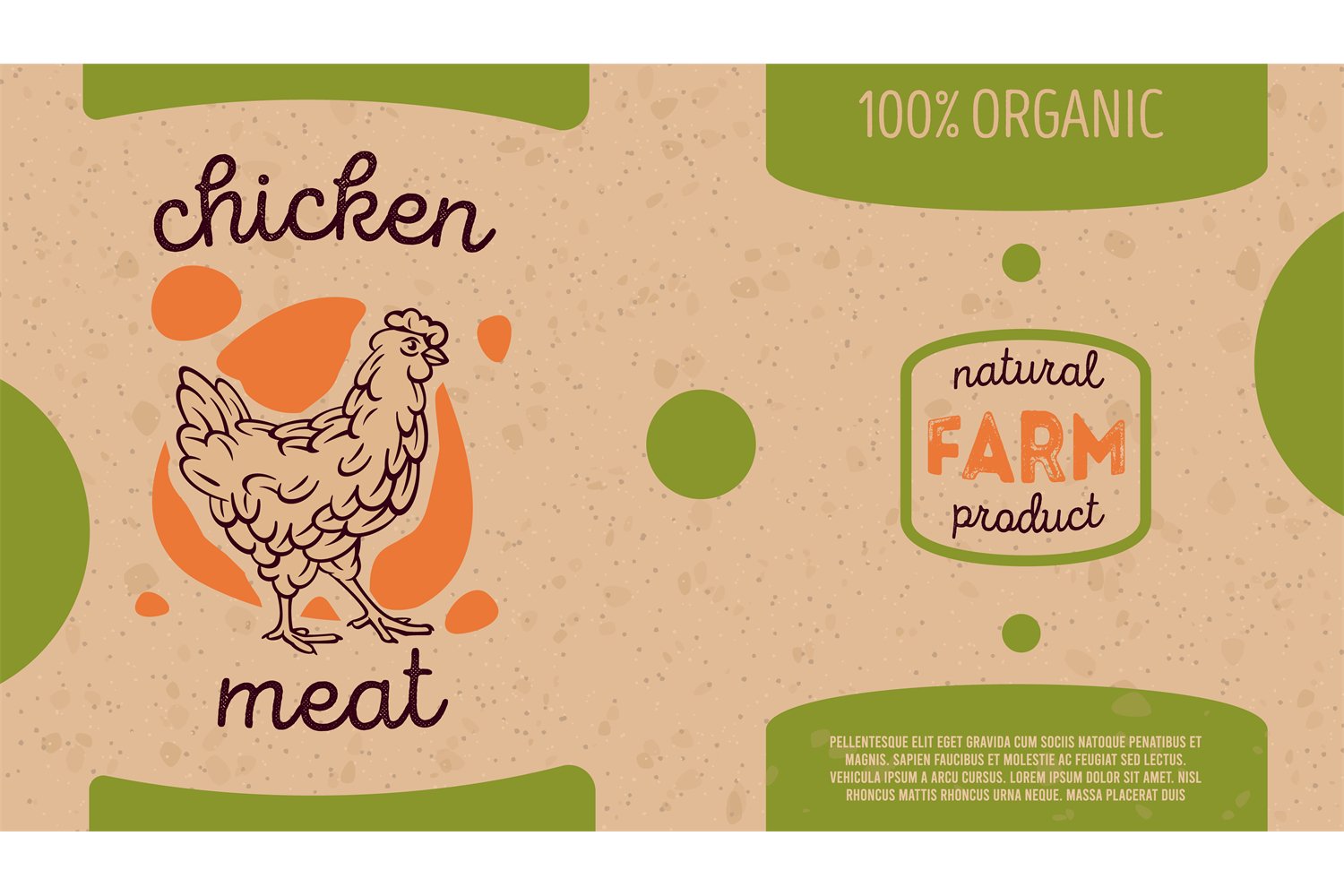 chicken-package-box-organic-food-meat-label-template-natu for Free Printable Meat Label Template Chicken package box. Organic food. Meat label template. Natu for Free Printable Meat Label Template