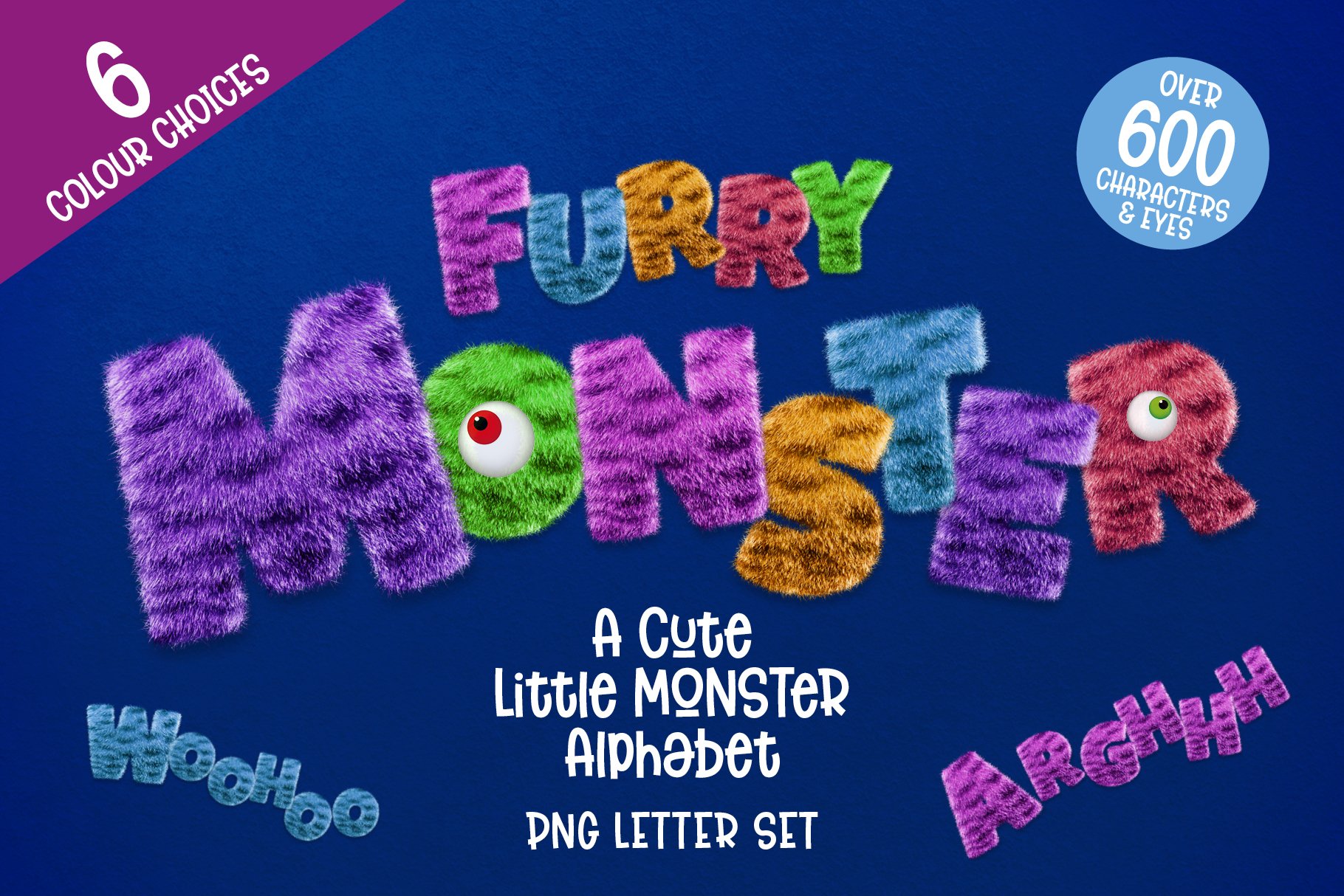 FURRY MONSTER Alphabet | Furry Letter Set