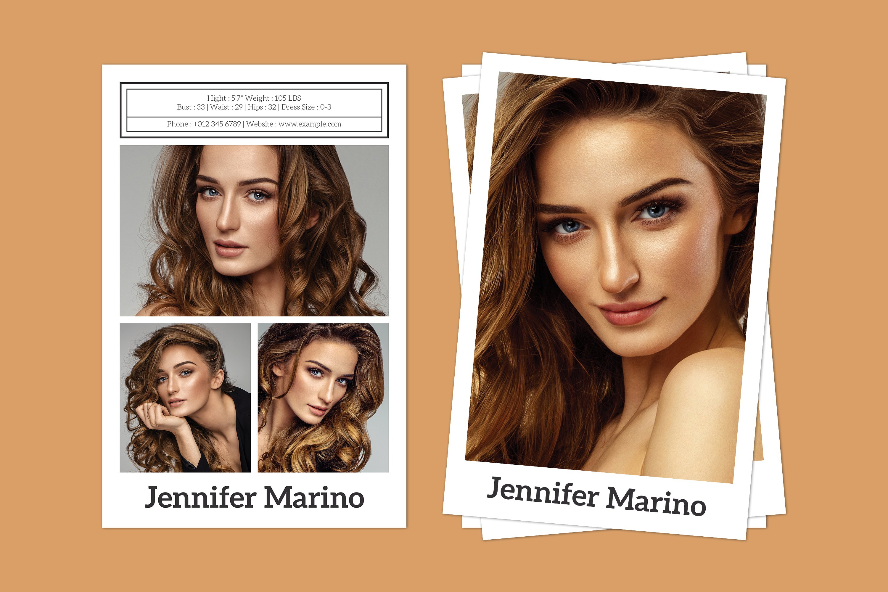 model comp card template 304605 card making design
