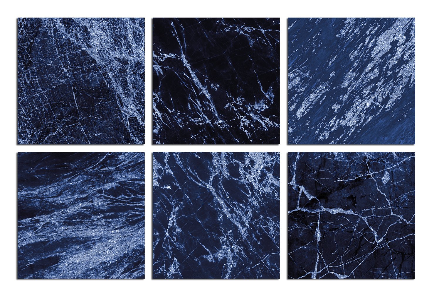 Navy Blue and Silver Marble Textures